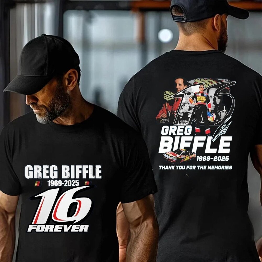 Greg Biffle 1969-2025 Thank You For The Memories Signature T Shirt  91